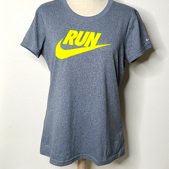 Nike Tops - Nike dri fit tshirt top run graphic gray medium